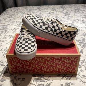 Platform Checkered Vans